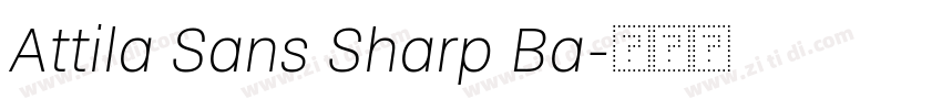Attila Sans Sharp Ba字体转换
